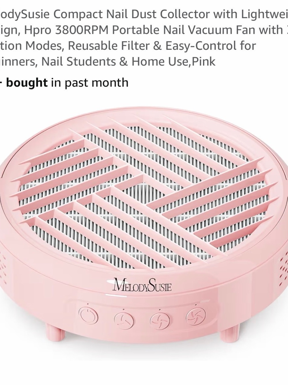 Pink Nail Dust Collector - Portable Nail Vacuum Fan